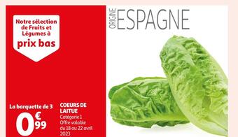 Auchan Coeurs de laitue offre