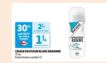 Auchan Baranne cirage raviveur blanc offre