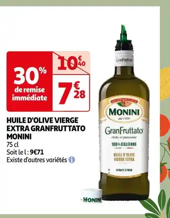 Auchan Monini huile d'olive vierge extra granfruttato offre