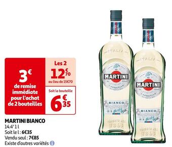 Auchan Supermarché Martini martini bianco offre