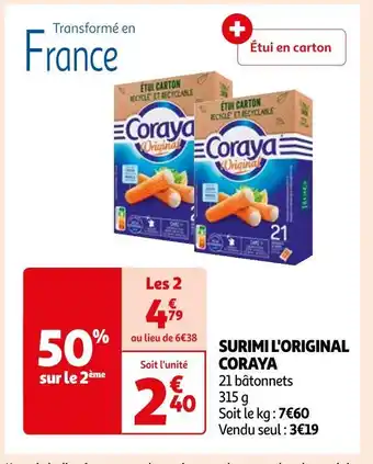 Auchan Coraya surimi l'original offre