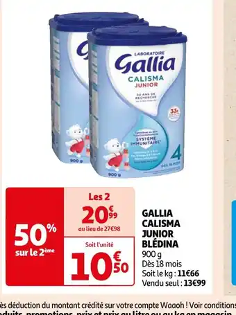 Auchan Gallia calisma junior blédina offre