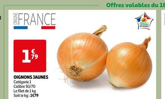 Auchan Oignons jaunes offre