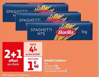 Auchan Barilla spaghetti offre
