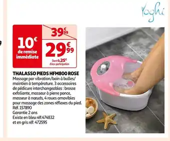 Auchan Yoghi thalasso pieds hfm800 rose offre