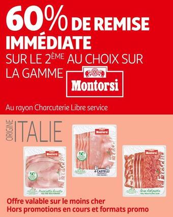 Auchan Supermarché Montorsi 60% de remise immédiate sur le 2ème au choix sur la gamme montorsi offre