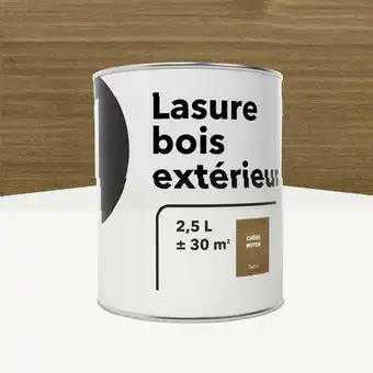 Brico Dépôt Lasure bois extérieur chêne moyen 2,5 l satin offre