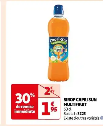 Auchan Capri sun sirop multifruit offre
