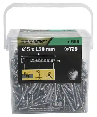 Diall vis Ă bois inox a2 5 x 50 mm 500 piĂšces
