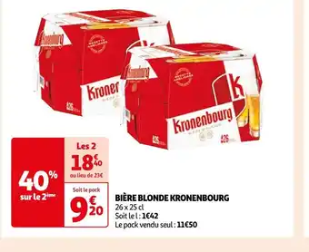 Auchan Kronenbourg bière blonde offre