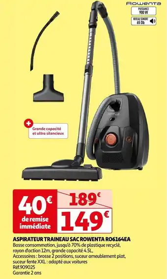 Auchan Rowenta aspirateur traineau sac rowenta ro6164ea offre