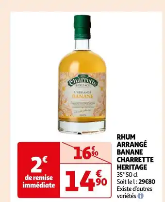 Auchan Charrette rhum arrangé banane heritage offre