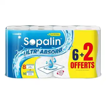 Auchan Essuie tout ultra absorbant blanc sopalin offre