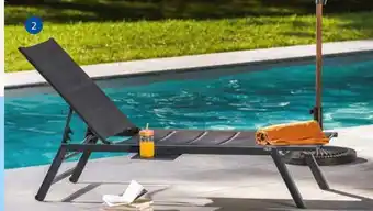 Auchan Gardenstar bain de soleil matelassé offre