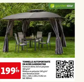 Auchan Gardenstar tonnelle autoportante en acier offre