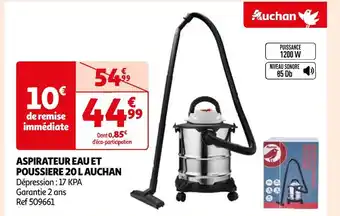 Auchan Auchan aspirateur eau et poussiere 20 l offre