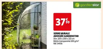 Auchan Gardenstar serre murale adossée offre