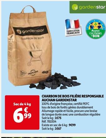Auchan Charbon de bois filière responsable auchan gardenstar offre