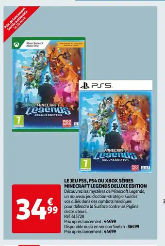 Le jeu ps5, ps4 ou xbox séries minecraft legends deluxe edition