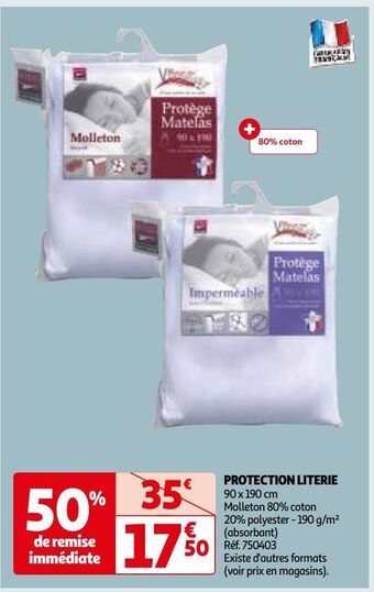 Auchan Protection literie offre