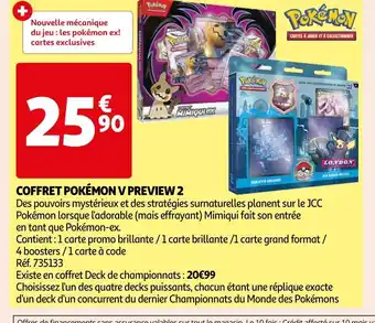 Auchan Pokémon coffret pokémon v preview 2 offre