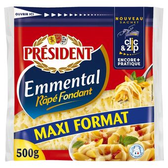 Auchan Emmental râpé président offre