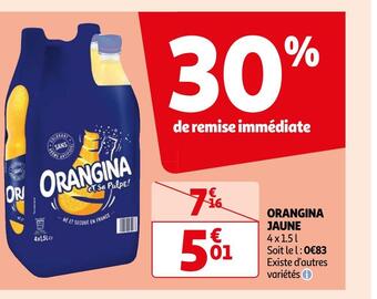 Auchan Orangina orangina jaune offre