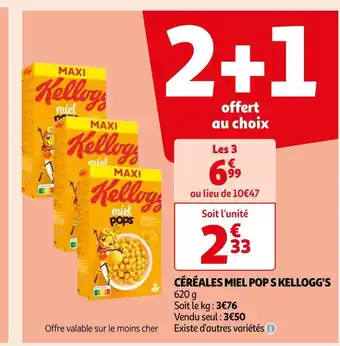Auchan Kellogg's céréales miel pop s offre