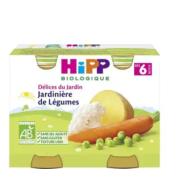 Auchan Pots délices du jardin hipp biologique offre