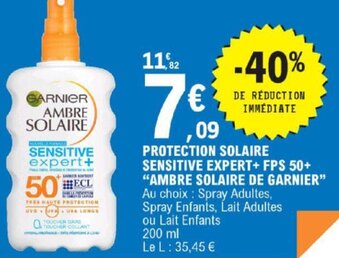 E.Leclerc Protection Solaire Sensitive Expert +Fps 50+ offre