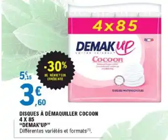 E.Leclerc Disques à Démaquiller Cocoon 4X85 offre