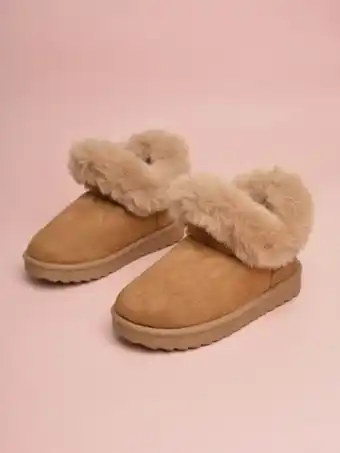 SheIn Fille bottes de neige à doublure thermique en suédine offre
