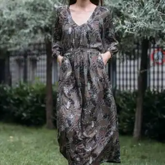 3 suisses 3s. x réédition - robe longue imprimée jungle nancy - promo mode femme offre