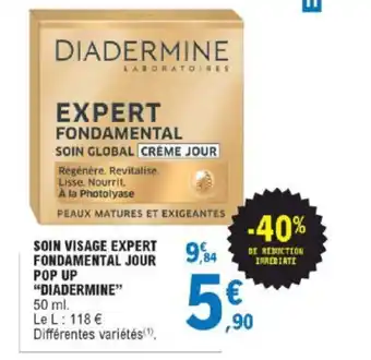 E.Leclerc Soin Visage Expert Fondamental Jour Pop Up offre