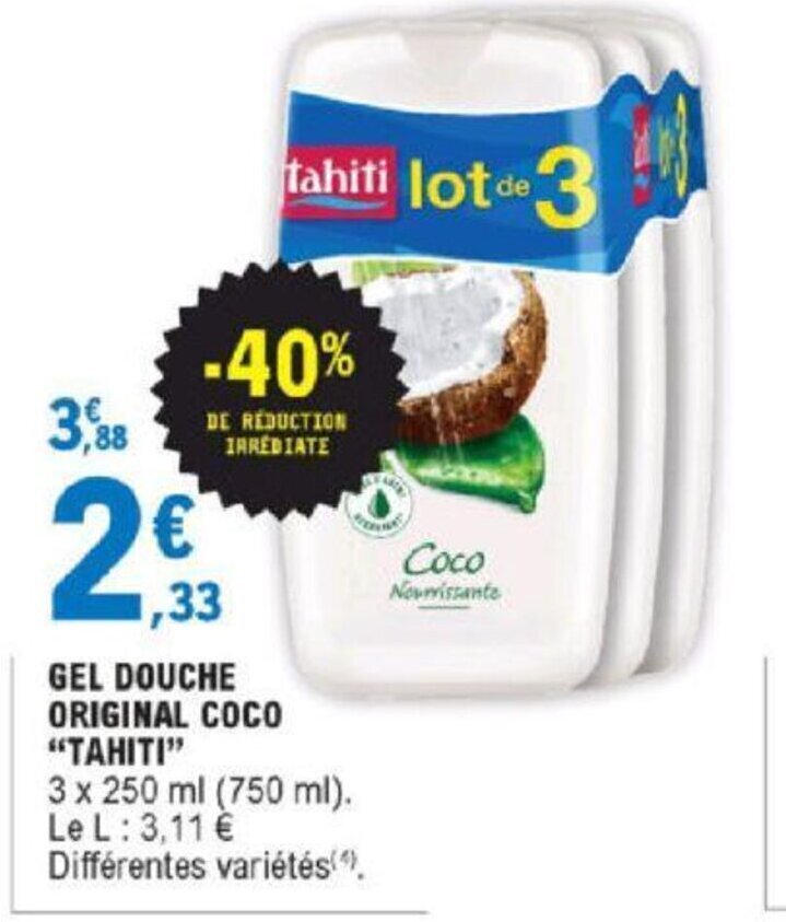 Promo Gel Douche Original Coco chez E.Leclerc