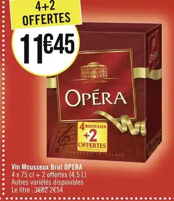 Géant Casino Vin mousseux brut opera offre