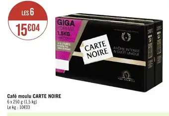 Géant Casino Cafe moulu carte noire offre