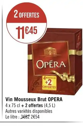 Vin mousseux brut opera