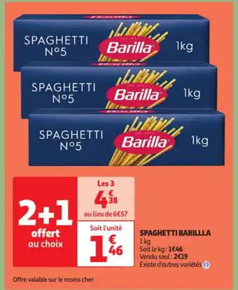 Auchan Spaghetti barilla offre