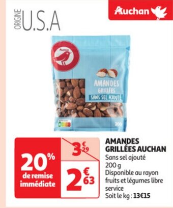Auchan Amandes grillees auchan offre