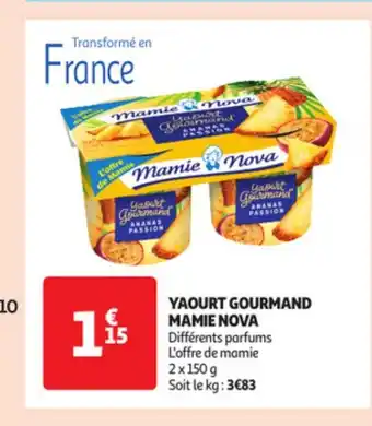 Auchan Yaourt gourmand mamie nova offre