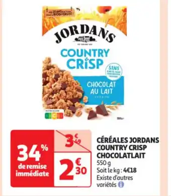 Auchan Cereales jordans country crisp chocolatlair offre