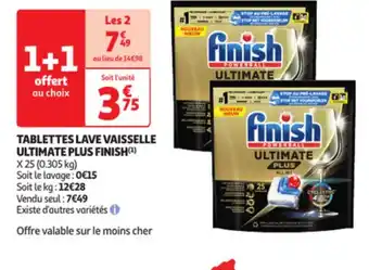 Auchan Tablettes lave vaisselle ultimate plus finish offre