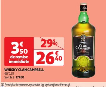 Auchan Whisky clan campbell offre