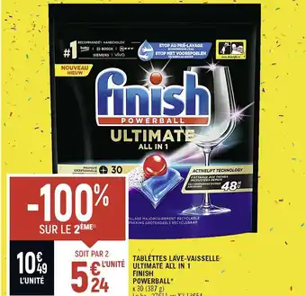 Petit Casino Finish powerball tablettes lave-vaisselle ultimate all in 1* offre