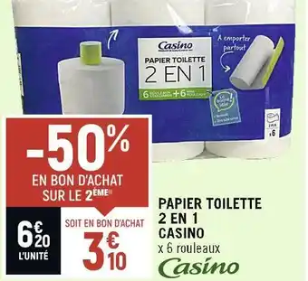 Petit Casino Casino papier toilette 2 en 1 offre