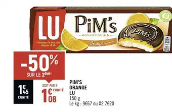 Petit Casino Lu pim’s orange offre