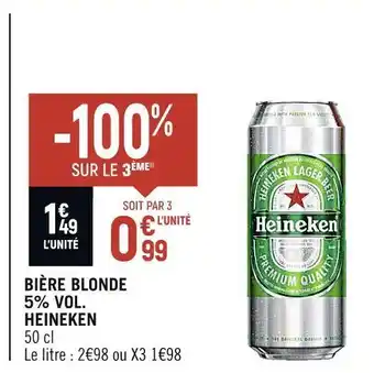 Spar Heineken bière blonde 5% vol. offre