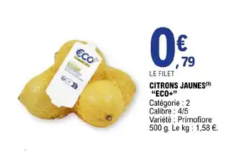 E.Leclerc Citrons Jaunes 'Eco+" offre