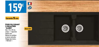 Brico Cash Évier Polygranit a Encastrer Alinéo offre